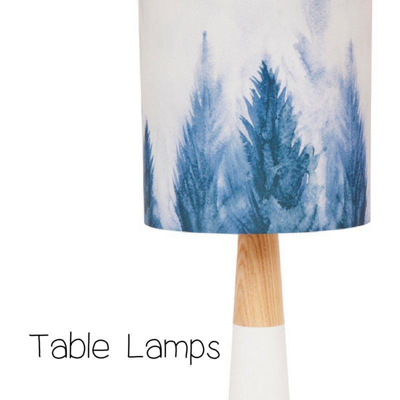 Table + Bedside Lamps