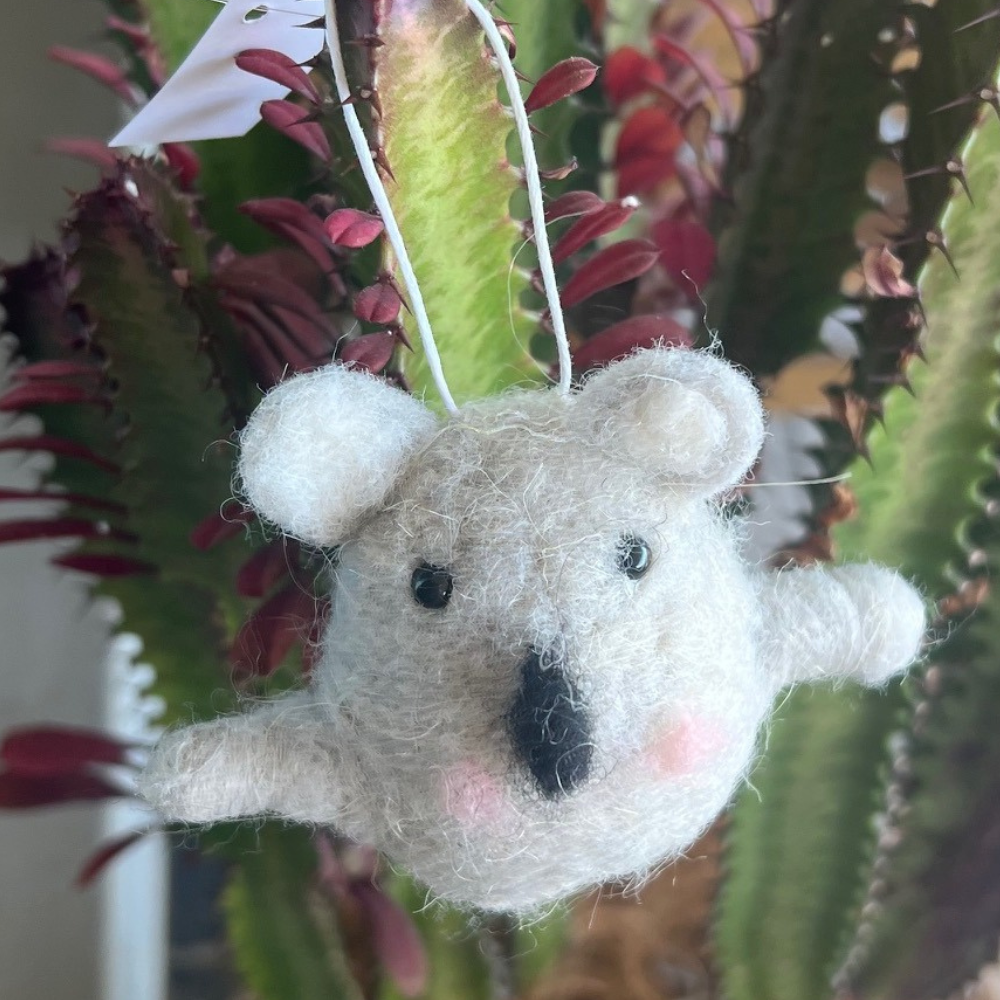 Wool hanging Koala Christmas Tree Decoration