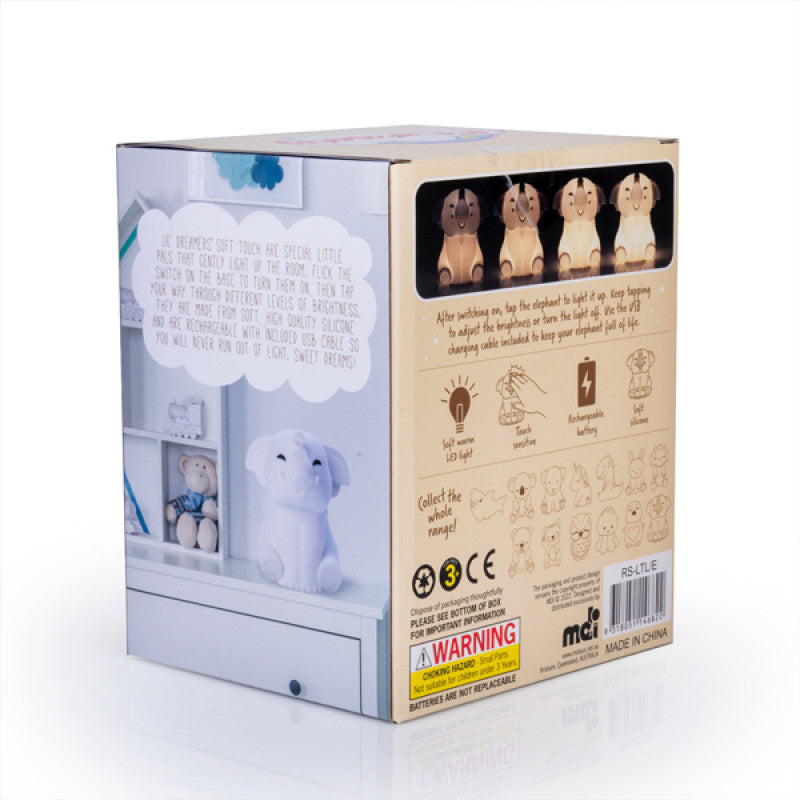 Lil Dreamers Elephant Night light Soft Touch LED Light