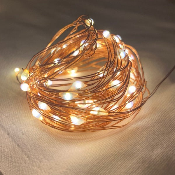 Wire copper battery string lights