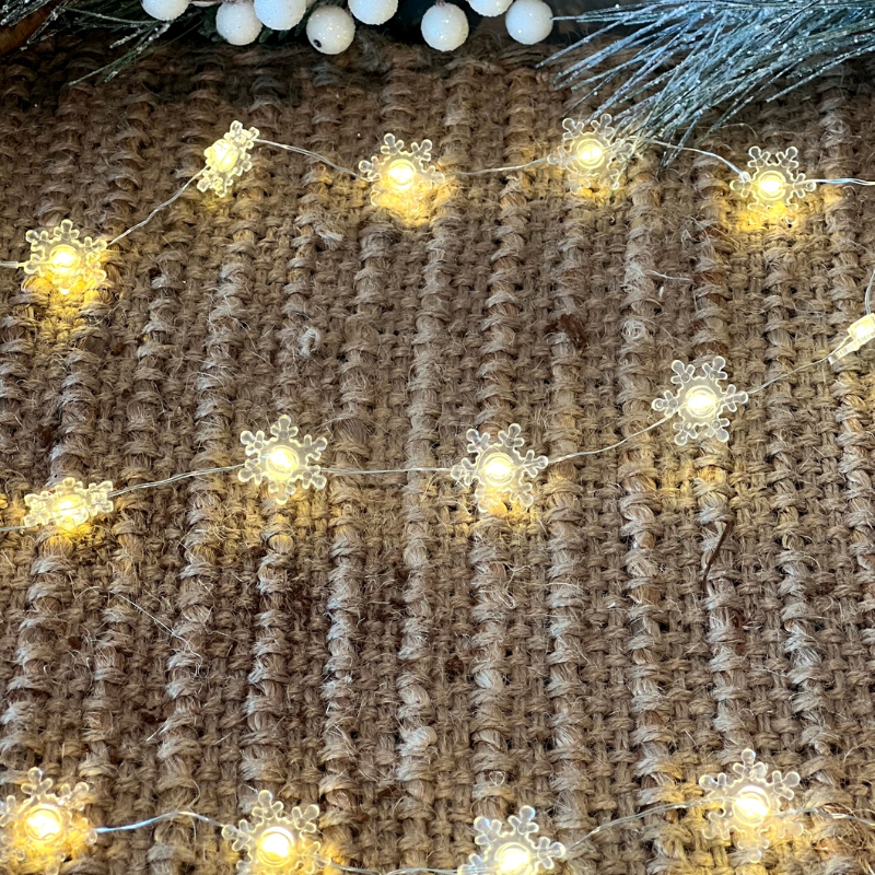 Snowflake Battery 20 LED light garland