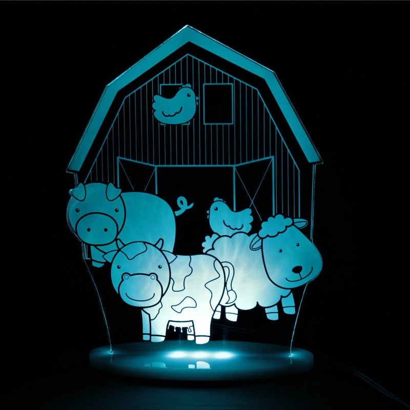Cow sheep pig lamp night light kids
