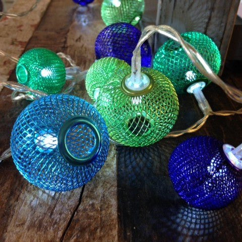 Turquoise Lanterns - Electric String Light Delight Decor House Of Little Dreams