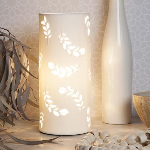White Ceramic Feather Lamp Lamp Delight Decor House Of Little Dreams