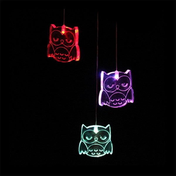 Beautiful owl nightlight colourful